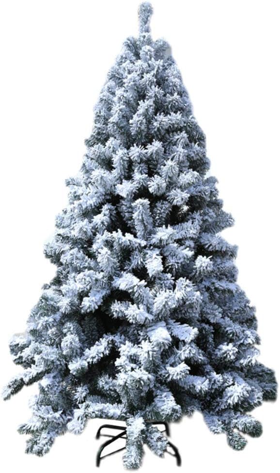 SuRose Christmas Decoration Tree, White Flocked Tree Snowflake Christmas Decoration Tree Decoration Bag, Artificial Indoor Outdoor Decoration Christmas Tree Frame Decoration 5 Feet