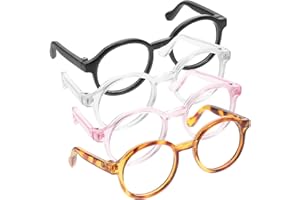 Ipetboom Dog Cat Pet Glasses, 4pcs Round Dog Glasses Cat Puppy Eye Wear for Cats and Dogs, Funny Cute Dog Cat Retro Fashion Sunglasses Photos Props Cosplay Party Costume