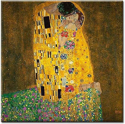 Tableau Décoratif Femme Klimt Sur Toile - Impression Artistique Avec Compartiments, Plusieurs Tailles