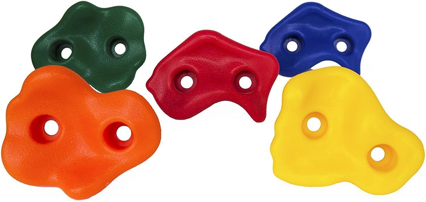 Climbing Monkey Climbing Holds -- 25 Rock Climbing Holds - Premium HD Mounting Hardware Included -- Climbing Rocks for DIY Rock Climbing Wall: Toys & Games