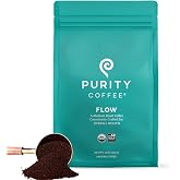FLOW Original Medium Roast Ground (12oz Bag) | Specialty-Grade USDA Organic Arabica Blend | Third Party Tested for Mold, Mycotoxins &amp; Pesticides