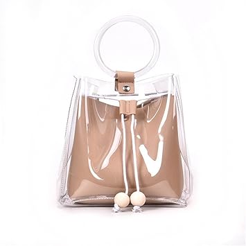 Cataal Bolsos de Mano de plástico para Mujer, con Mango de Silicona  Transparente de PVC: Amazon.es: Deportes y aire libre