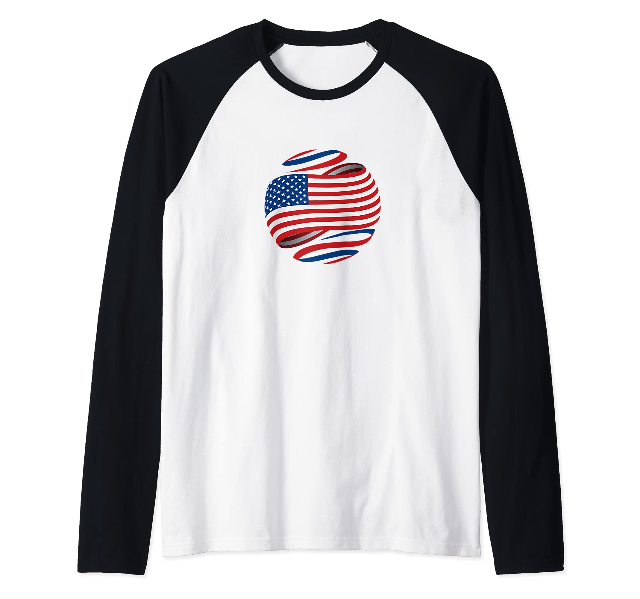 Flag United States Raglan Baseball Tee