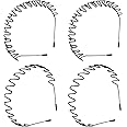 ZHUNBABA Unisex Flexible Metal Hair Band Headbands - Non-Slip Hairband for Men and Women, Wavy Elastic Hair Hoop for Home, Outdoor Sport and Yoga