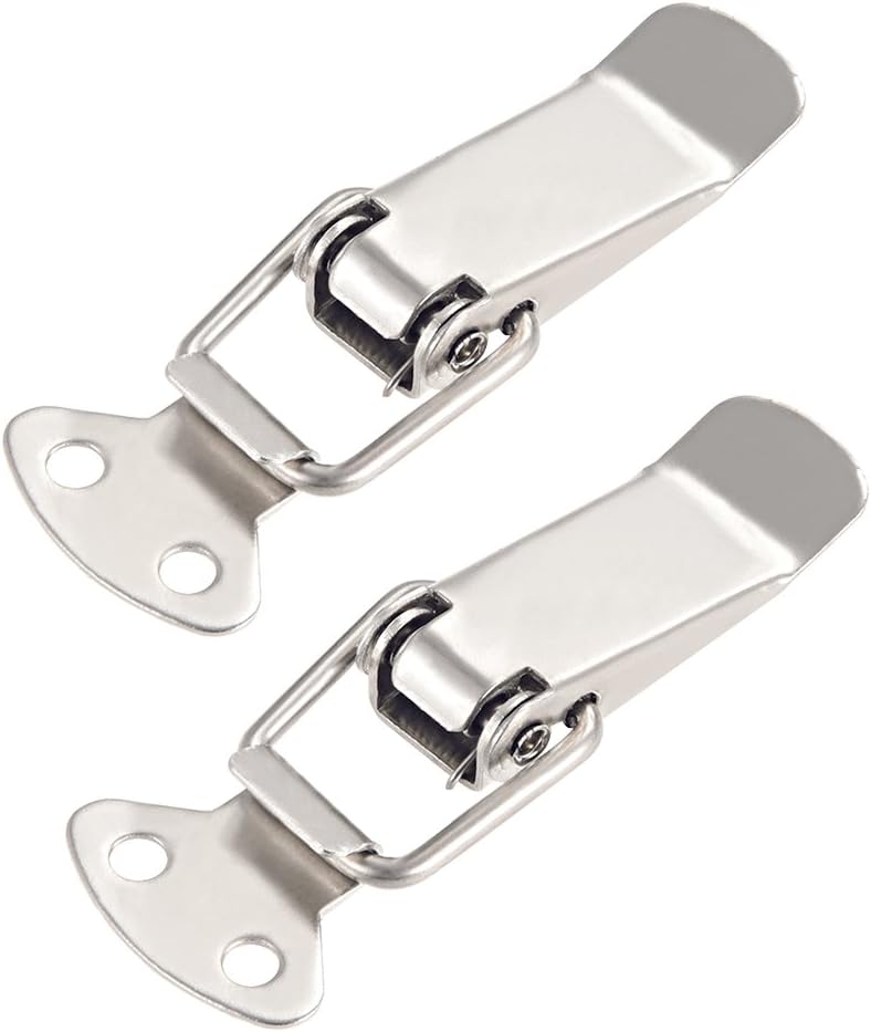 sourcing map Spring Loaded Toggle Latches, 72mm Length Iron Hasps Clamps for Case Box Trunk Catches Pack of 2
