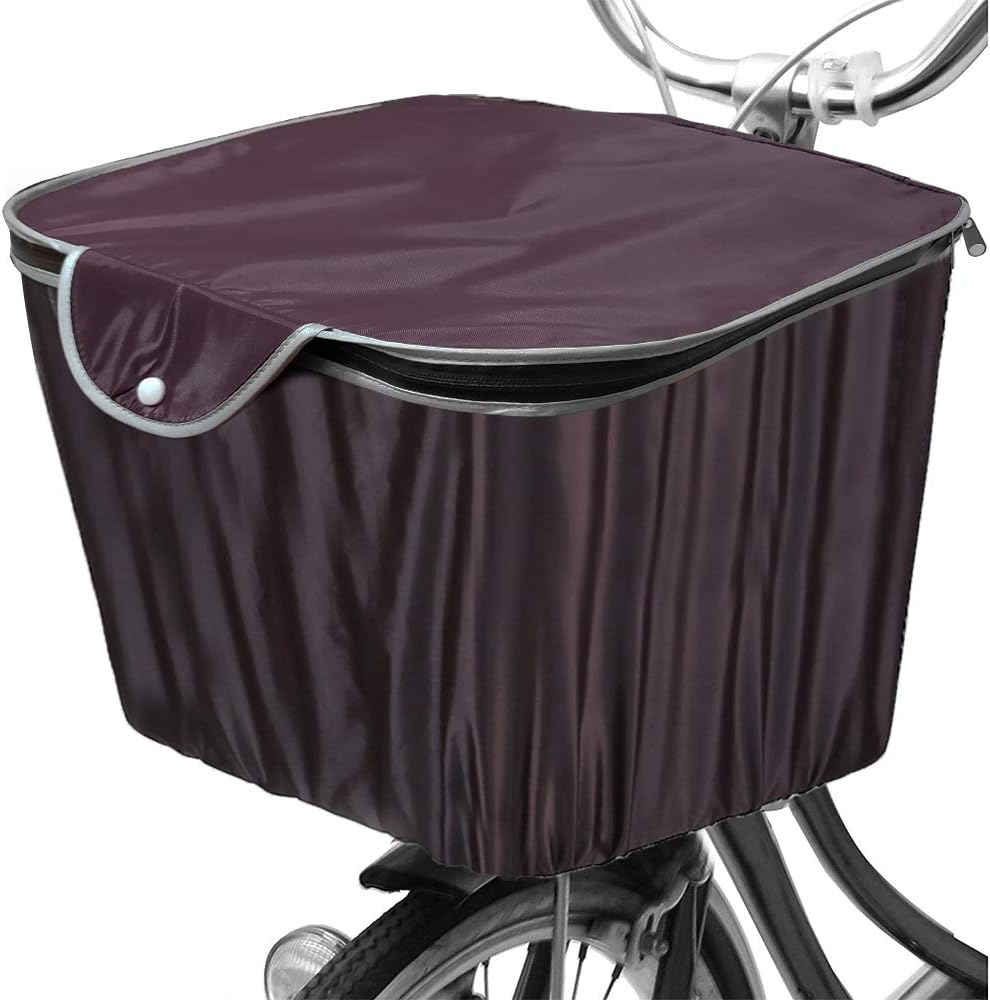 MONOJOY Rain Cover for Bike Basket, Electric Bicycle, Bike Basket Cover, Nylon Cloth, Waterproof, Dust-proof, Prevent Small Items in the Basket from Dropping off