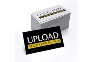 Custom Printed Business Cards [2-Sides] Thick Personalized Cards (300GSM 14PT) 3.5" x 2" [100% Printed in the USA] Premium Fr
