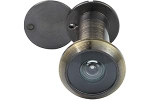 Forliggio Peephole Front Door Viewer with Privacy Cover, One-Way 220 Degrees in Antique Bronze