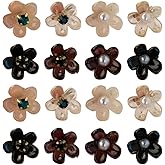 LALAFINA Pearl Flower Hairpin Mini Claw Clips for Girls Small Hair Accessories Wedding Bridal Hair Clips for Thin 16Pcs