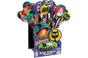 Raymond Geddes Boo Buddies Number 2 Pencils With Giant Pencil Top Erasers (Pack of 36)