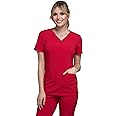 Cherokee Women's Iflex V-Neck Knit Panel Top CK605