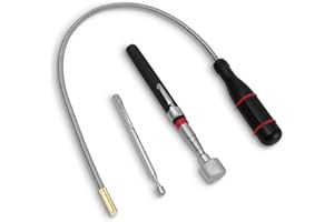 ZIHVFZU 3 Pack Magnetic Pickup Tool- Extendable Magnet, Telescopic Magnetic Pick-up Tool, Bendable Flexible Magnetic Pickup Tool
