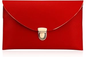 GEARONIC Clutch Purses, PU Leather Evening Envelope Clutch Handbags Womens Crossbody Bag with Chain Strap