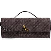 Upbull Trendy Woven Evening Clutch Purses Women Underarm Shoulder Handbag Cute Satchels Crossbody Purse PU Leather Wallet