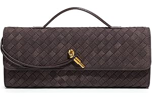 Upbull Trendy Woven Evening Clutch Purses Women Underarm Shoulder Handbag Cute Satchels Crossbody Purse PU Leather Wallet