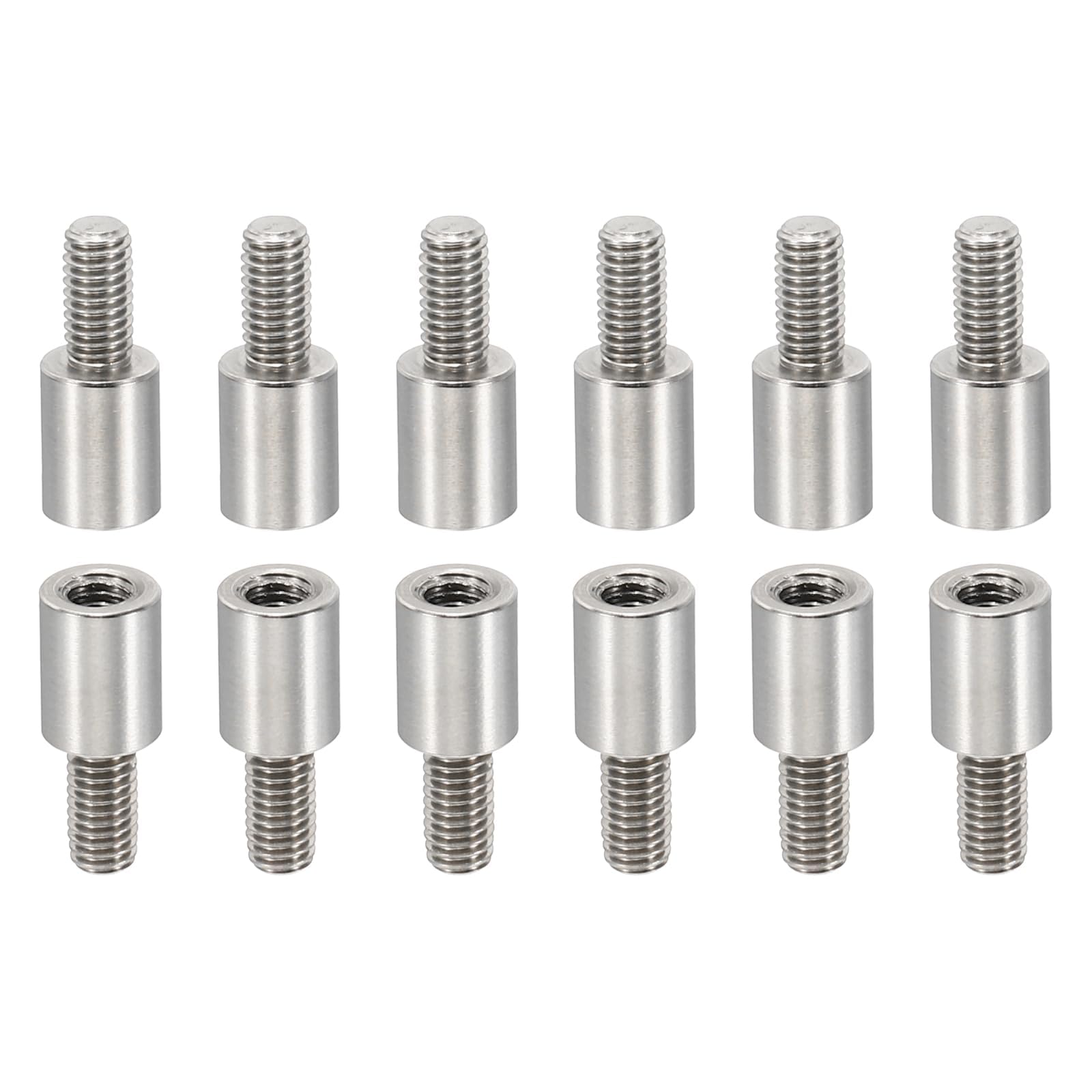 PATIKIL 24pcs M3 Standoffs, M3 9+6mm Spacer Standoffs Steel Threaded Standoffs Screws Kit 3mm ID 5mm OD Metric Male Female Thread Adapters for Circuit Board PCB RC Drones Motherboard