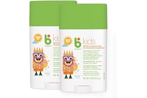 Babyganics SPF 50 Travel Size Kids Sunscreen Stick UVA UVB Protection | Water & Sweat Resistant |Non Allergenic, 1.6oz (Pack of 2)