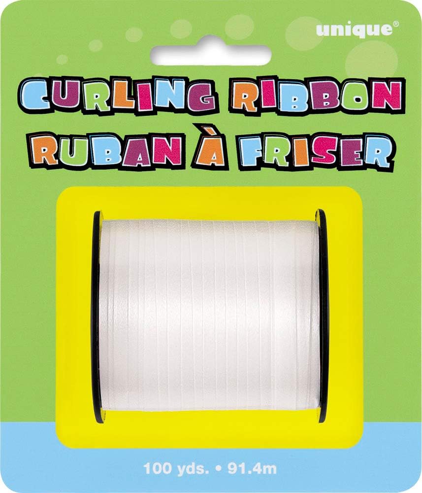 White Curling Ribbon (91 Meters) 1 Count - Vibrant & High-Quality Ribbon, Ideal for Gift Wrapping Decor & Crafting - Image 3