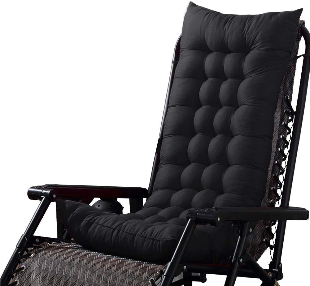 PROKTH Universal Sun Lounger Cushion High Back Rocking Chair Cushion Thick Replacement Rattan Chair Cushion Sofa Cushion Seat Cushion Pad 125 x 45 x 8cm
