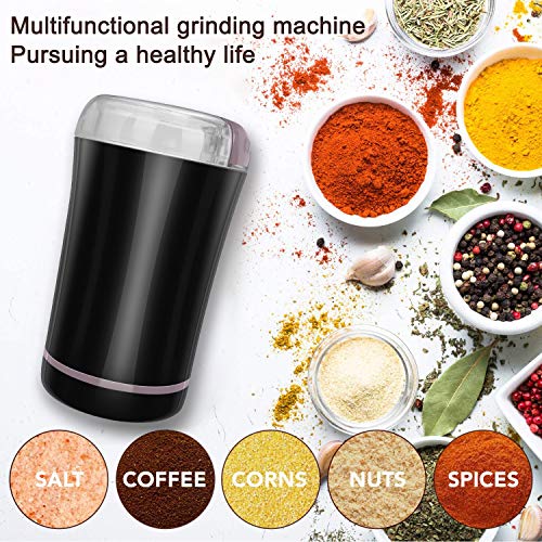 2 Coffee+Grinder+Stainless+Blade+Noiseless+Operation