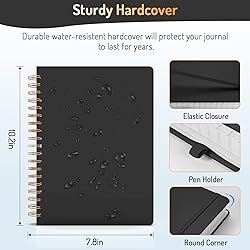 Forvencer Lined Spiral Journal Notebook with 300