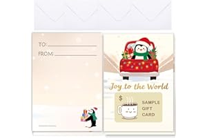 ALWAYSLOVARIOUS Christmas Penguin Gift Card Holder with Envelopes, Holiday Cash Money Gift, Festive Design & Heartfelt Gifting Magic, Merry Christmas Card, Surprise Xmas Birthday Gift Supplies (Pack of 4)