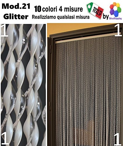 title=TENDA MOSCHIERA ZANZARIERA PVC CON GLITTER BRILLANTINI 10 COLORI 4 MISURE MADE