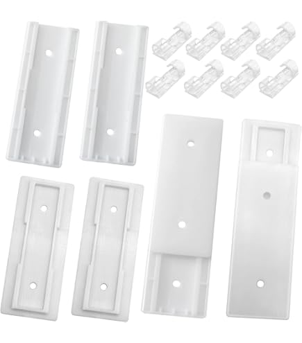 TYAMTOGSM Power Strip Holder – Under Desk Or Wall Mount, No Drill Needed, Keplugs & Cables Tidy, 2-Pack (Black)