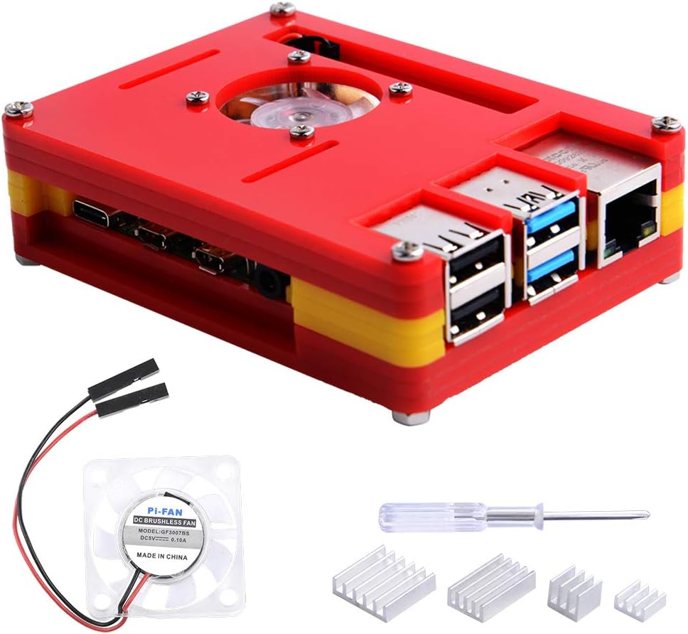 owootecc Caja para Raspberry Pi 4, Bandera España Style ...