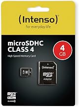 Intenso MicroSDHC Memory Card 4GB Black Class 4 with SD Adapter view 2