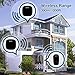 Wireless Doorbell, ZetHot Waterproof Wireless Door Bell Chime Kit With 1000 feet Range, 36 Chimes, 4-Level Volume with Blue Light, No Batteries Required for Receivers