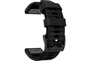OUTVI 26mm watch band for garmin fenix 5x 6x 7x pro sapphire solar Enduro 2 silicone soft bands compatible with garmin fenix 3 hr epix pro gen 2 51mm only Descent MK1/2/2i/3i men