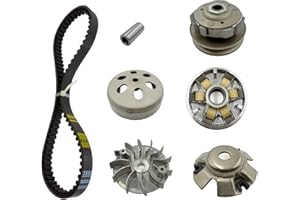 KRGUOD GY6 150cc Performance Clutch Set（with 842 belt）, Fit for GY6 125cc And 150cc 4-Stroke 152QMI 157QMJ Engine Scooter Motorcycle Moped ATV Taotao Roketa Sunl