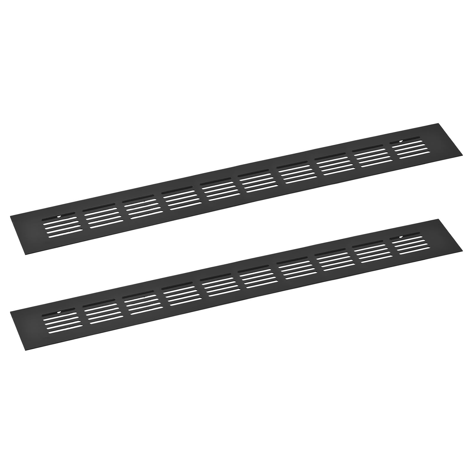 uxcell 2pcs Rectangle Ventilation Grille Aluminum Alloy Mesh Air Vent Cover Louvered Ventilation Cover for Cabinet Wardrobe Shoe Cabinet Closet, 400x50mm / 15.75"x1.97"