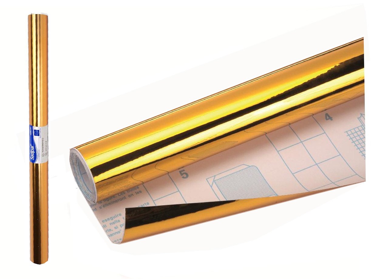 Sadipal 12239 – Roll of Plastic Adhesive 0.50 x 3 m, Gold Coloured