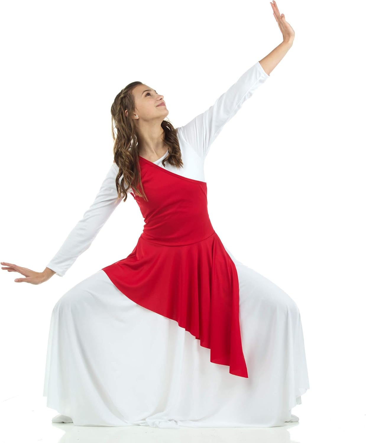 Danzcue Women's Asymmetrical Praise Dance Tunic: Clothing