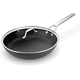 Premium Frying Pan with Lid Nonstick, MSMK 12-inch Large Stainless-steel Induction Non stick Fry Pan Egg Skillet, Oven Safe,