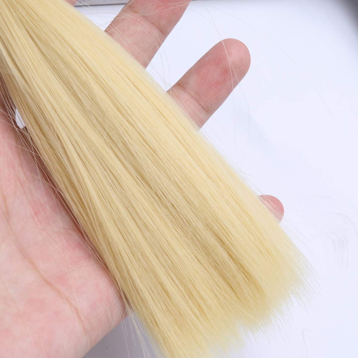 HEALLILY 5Pcs Doll Wig, 6.3 inch Doll Hair Wefts, Straight Synthetic Fake Hair Extensions Replacement for Girls Arts Crafts Doll Making Kits Accessories Supplies