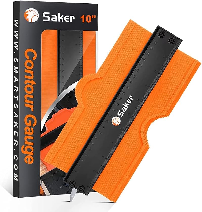 Saker 25cm Contour Gauge Profile Tool Adjustable Lock Irregular Shape