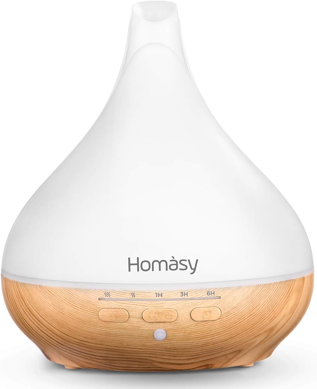 Homasy Cool Mist Humidifier 2.5L, Essential Oil Diffuser with 7-Colour Mood Lights, Top Fill Humidifier for Bedroom, Ultrasonic Humidifier with Adjustable Mist Output, Sleep Mode, Auto Shut Off-White