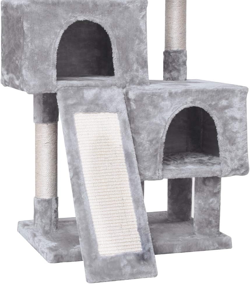 JISSBON Cat Tree Cat Tower with Sisalcovered Scratching Post and