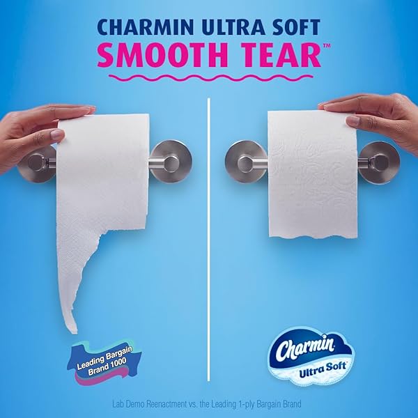CHARMIN ULTRA SOFT TOILET PAPER 6 MEGA ROLLS, 224 SHEETS PER ROLL, 1.5 POUNDS