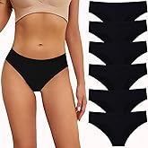OJCNBV Seamless Underwear for Women No Show Panties Invisibles Briefs Soft Stretch Bikini Underwears 6 Pack