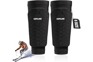 COTLIKE Soccer Shin Guards for Kids Youth Adults, Ski Shin Guards Sleeves for 2-18 Years Old Boys Girls Men, Calf Compression Sleeve with Honeycomb Pads, Espinilleras de Futbol para Hombres