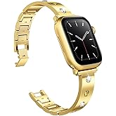 Mosonio Dressy Jewelry Bracelet Bands Compatible with Apple Watch Band 46mm 45mm 44mm 49mm 42mm 41mm 40mm 38mm for Women, Cute and Stylish Diamond Metal Strap for iWatch Series 11 10 9 8 7 6 5 4 3 2 1 SE Ultra