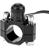 QWORK Motorcycle Engine Stop Start Kill Switch Button with Mounting Backplate, Universal for Dirt Bike, ATV, Scooters Quard, Dirt Pit Bike