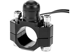 QWORK Motorcycle Engine Stop Start Kill Switch Button with Mounting Backplate, Universal for Dirt Bike, ATV, Scooters Quard, 