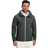 M MAELREG Mens Fleece Softshell Jacket Lightweight Insulated Water Resistant Windbreaker Hooded Winter Jacket for Golf Casual