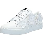 Karl Lagerfeld Womens Georgia Sneaker with Flower Embellishments