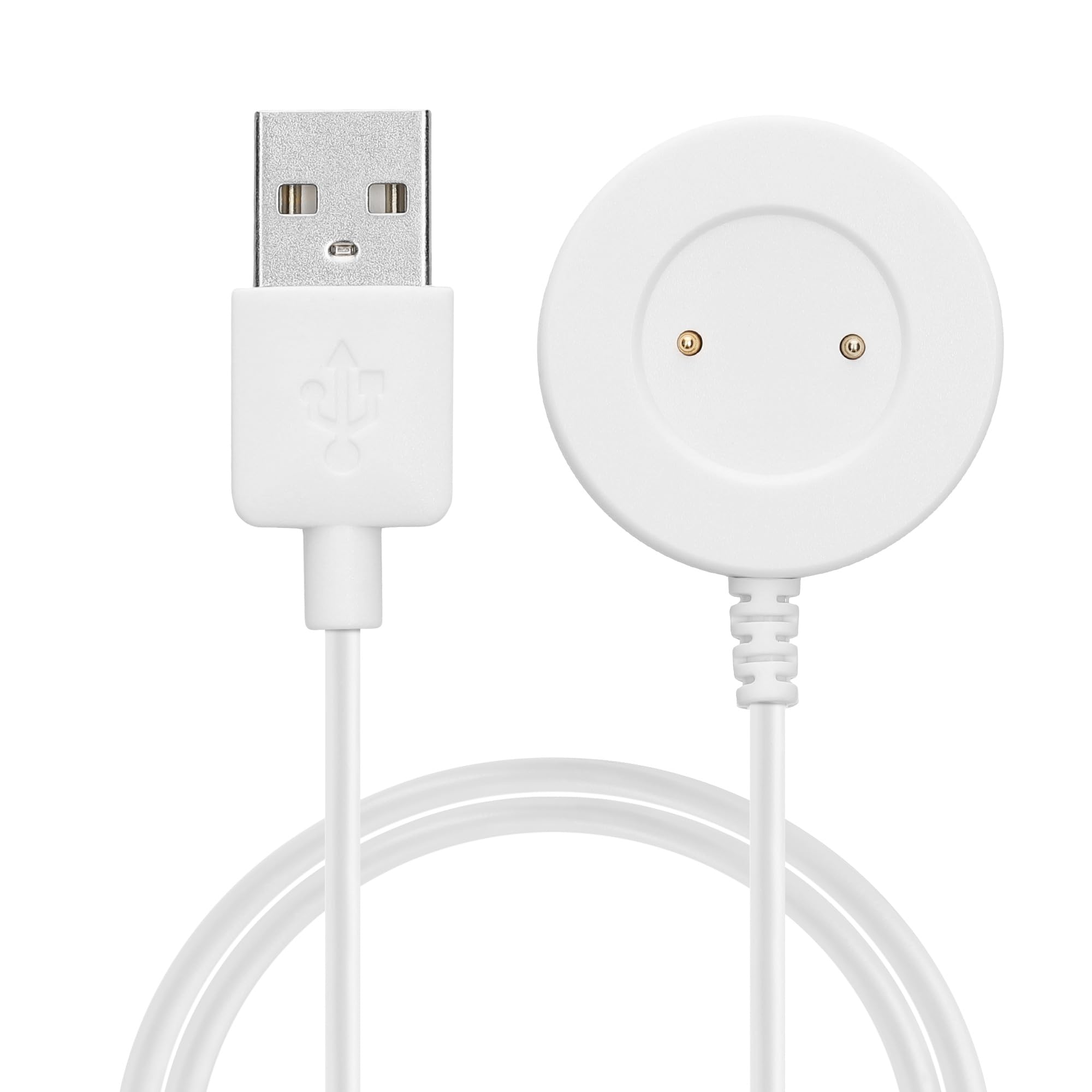 kwmobile USB Cable Charger Compatible with Huawei Watch GT/Watch GT2 / Honor Magic Watch 2 Cable - Charging Cord for Smart Watch - White